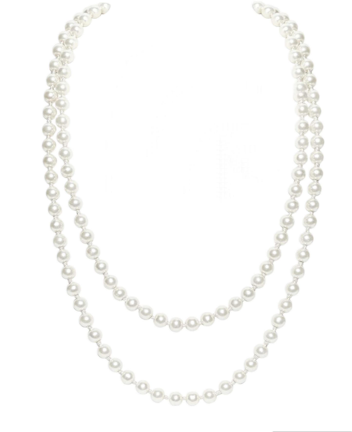 collana in oro bianco e 1 fila di perla naturale australiane 65 cm