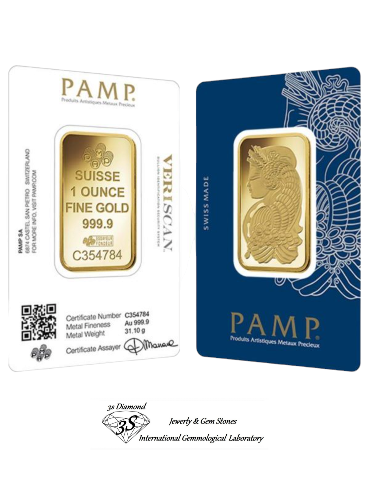 Lingote de oro puro de 24 k de 31,10 gramos (casa de la moneda de Perth) Australia y también PAMP