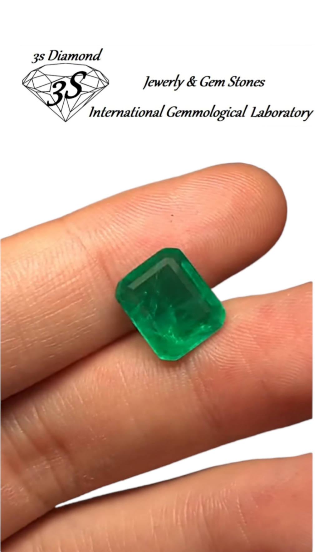 Esmeralda natural talla esmeralda 3,50ct color verde transparente