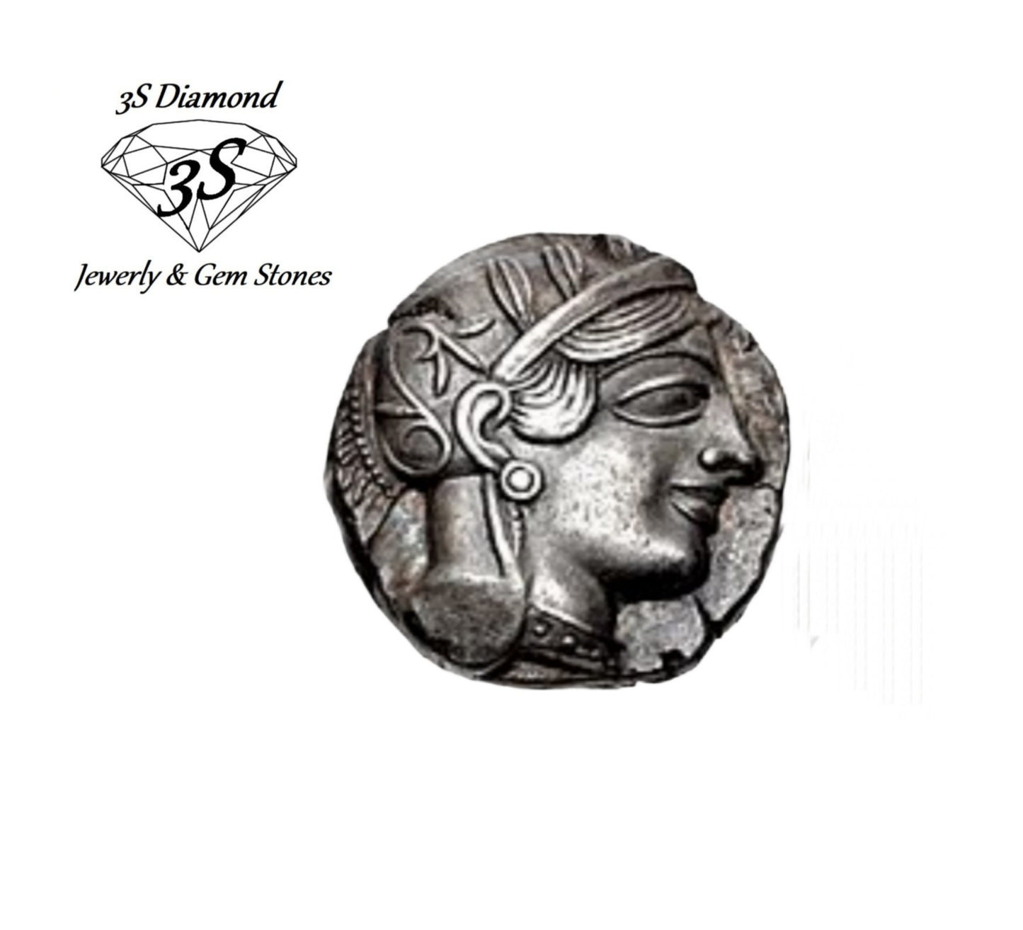 Moneda de plata antigua 999,9 Grecia, Ática Attens Atenea 454-404 a. C.