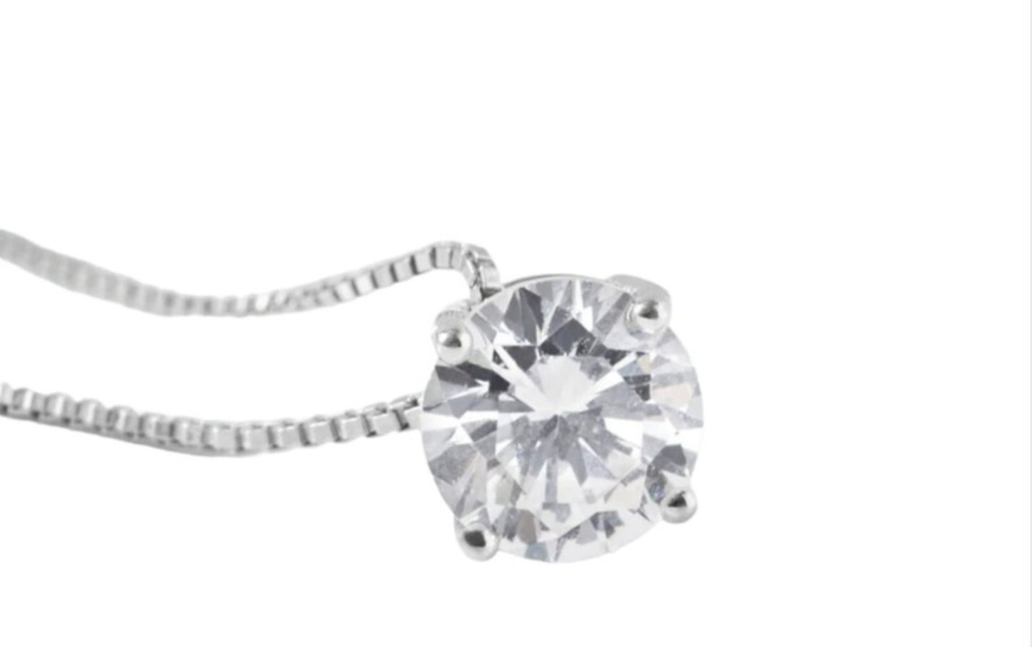 HRD certified light point pendant in white gold with natural diamond 0.31 ct