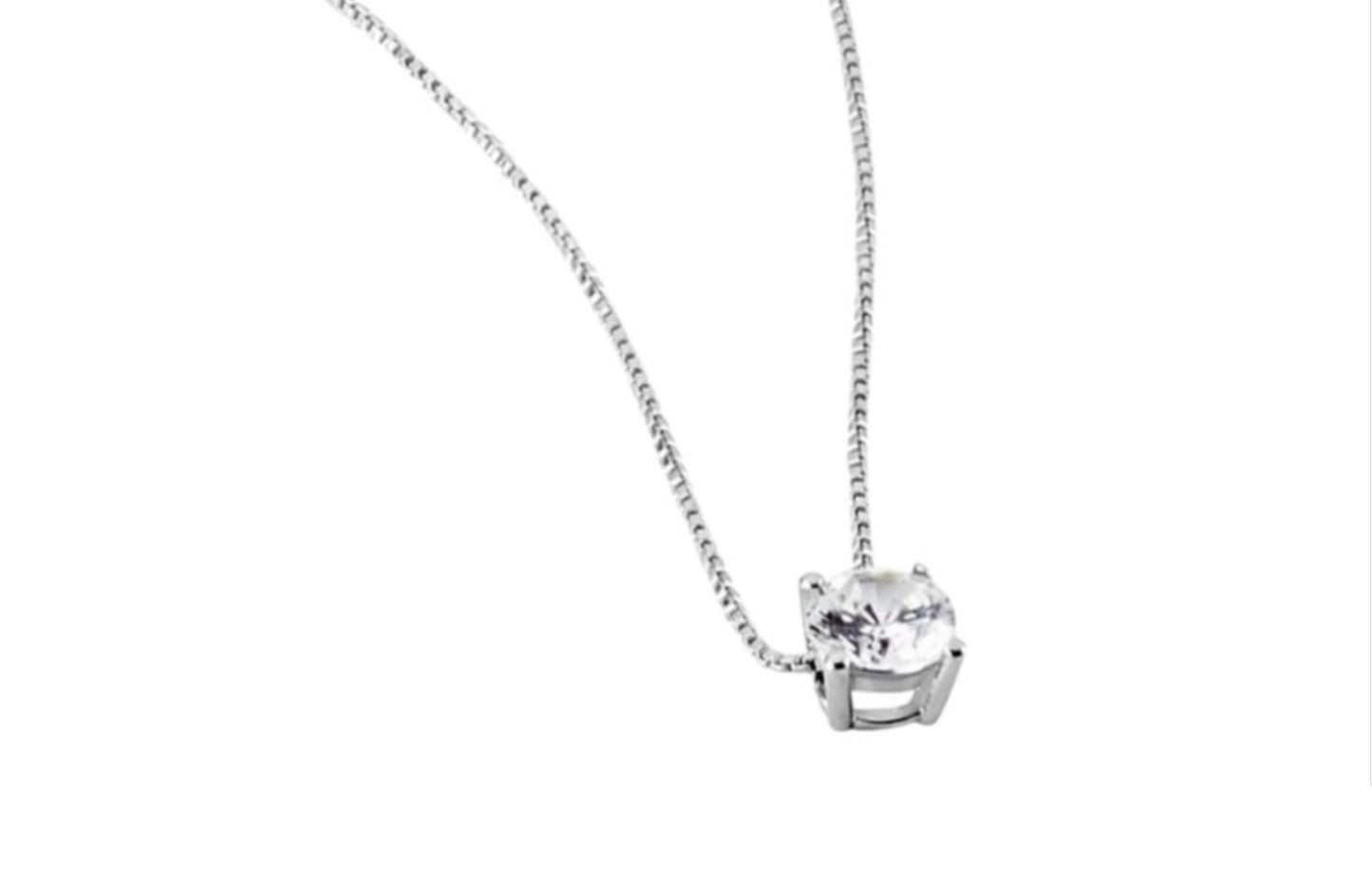 HRD certified light point pendant in white gold with natural diamond 0.31 ct