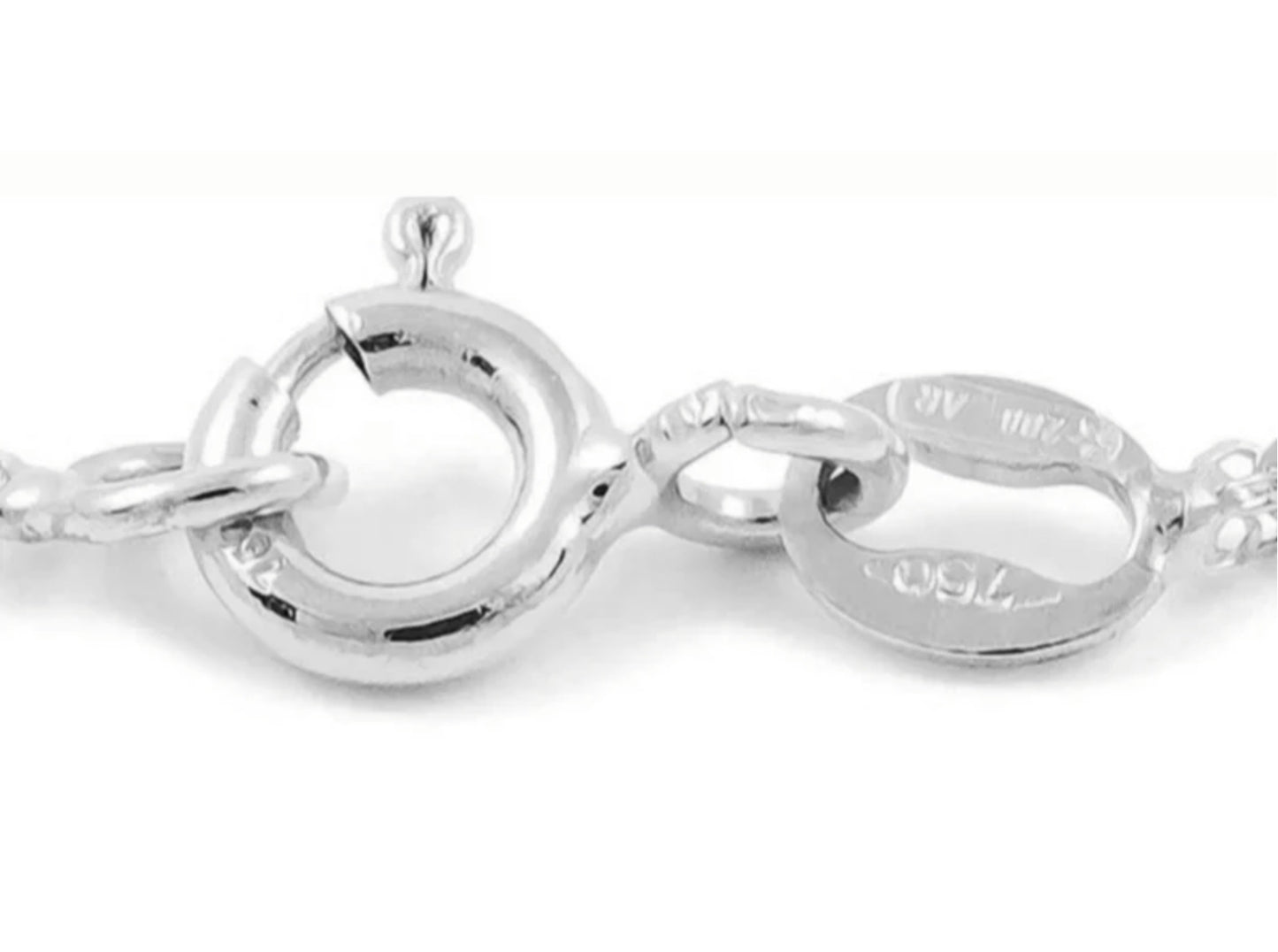 collana certificato HRD IN oro bianco con 7 diamanti naturali 0,77 ct