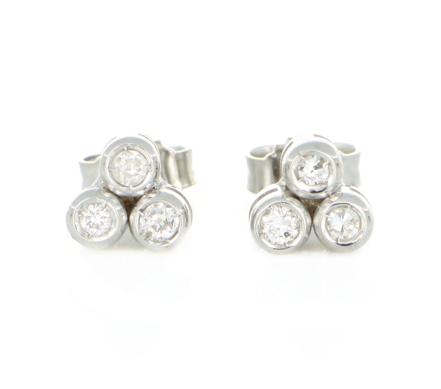 Orecchini - 18 carati Oro bianco 0.90ct Diamante (Naturale) - Diamante