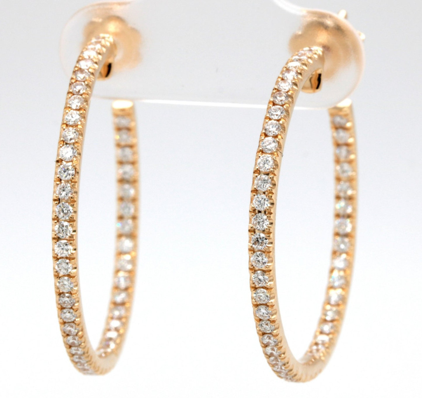 Orecchini - 18 carati Oro bianco - 1.10ct. tw. Diamante (Naturale)