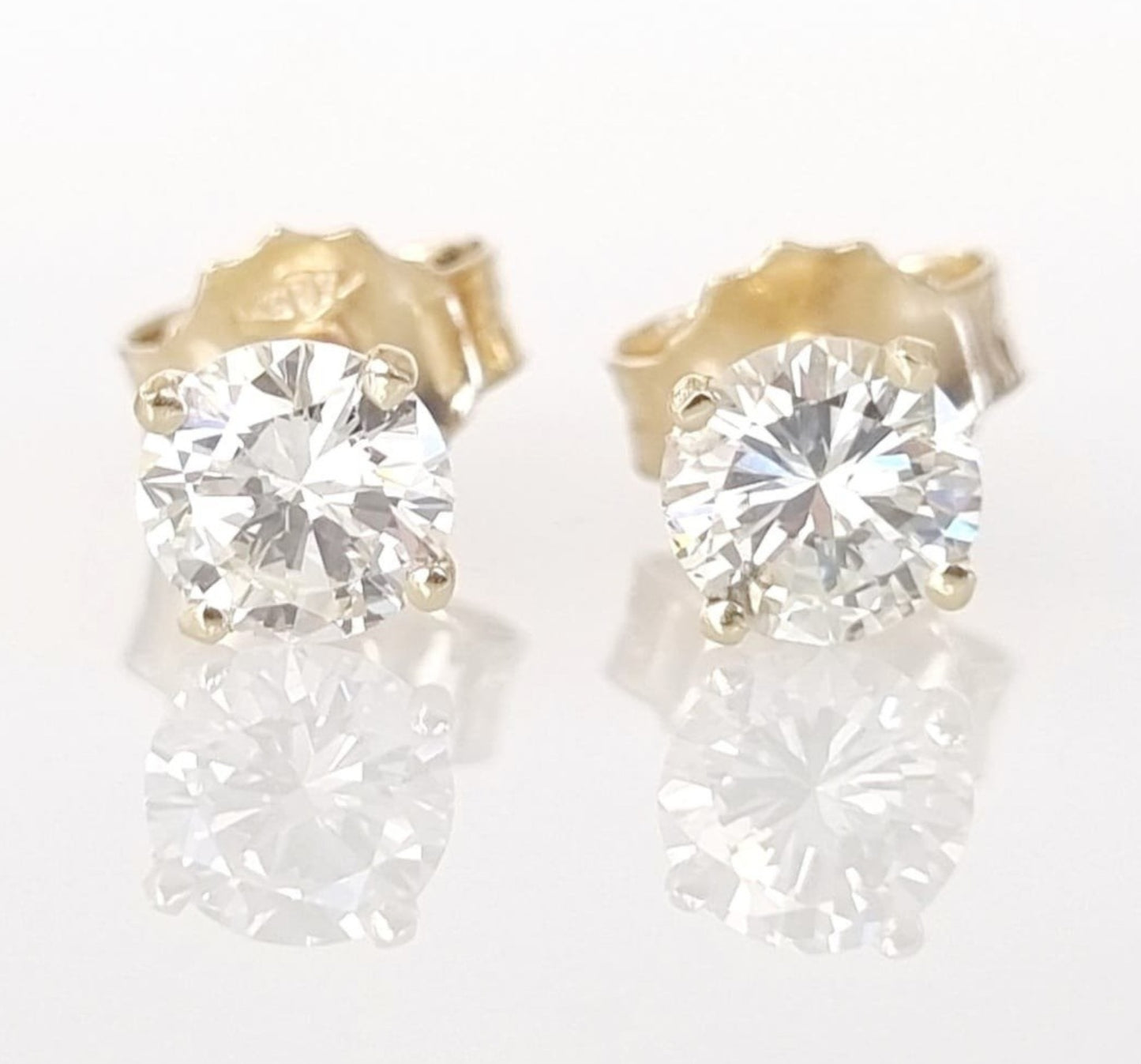 Orecchini - 18 carati Oro giallo - 1.01ct. tw. Diamante (Naturale) -