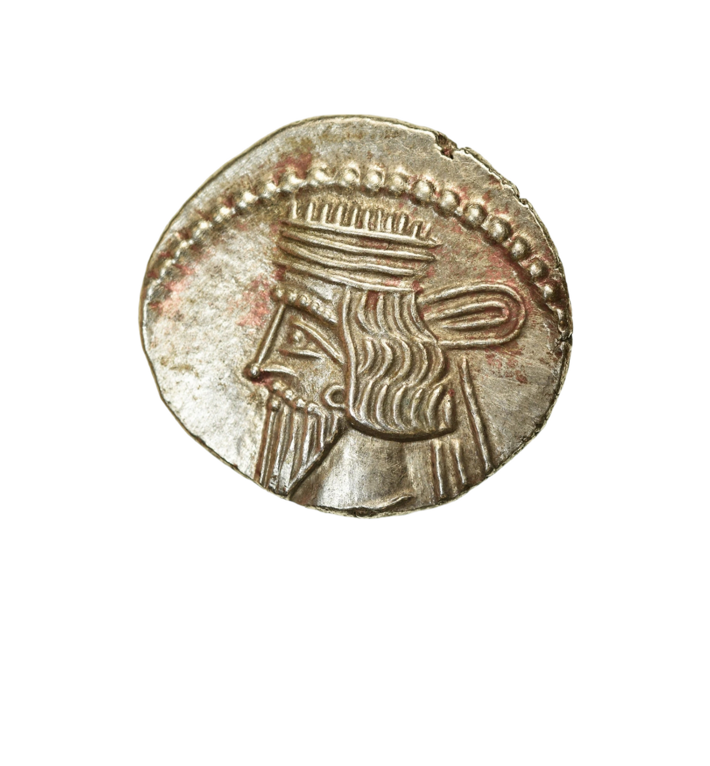 Moneda de plata antigua 999,9, monedas griegas antiguas, 51-78 d. C.