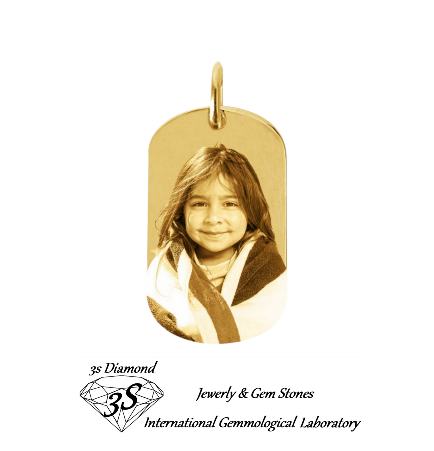 personalized pendant in 18k yellow gold