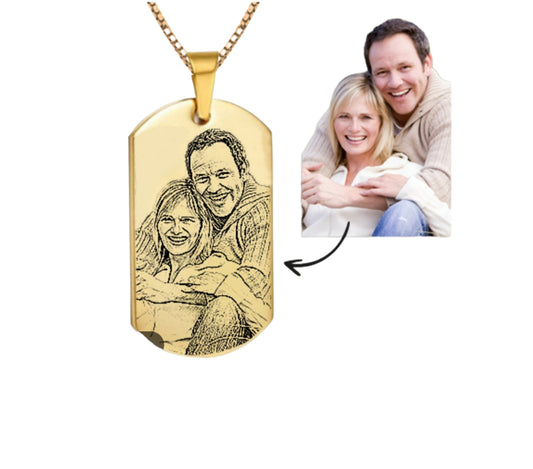 Colgante personalizado en oro amarillo de 18k