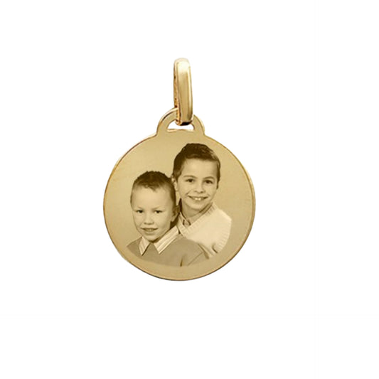 Colgante personalizado oro 18k redondo 2cm