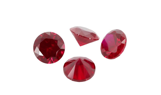 Rubí natural de talla brillante de 1,90 ct color rojo sangre transparente