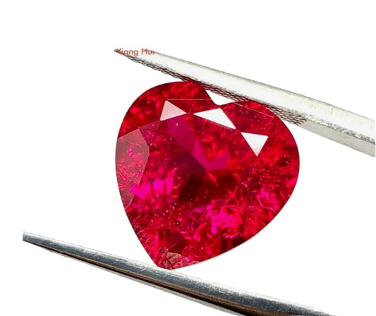 Rubí natural talla corazón 2,00 ct rojo paloma transparente