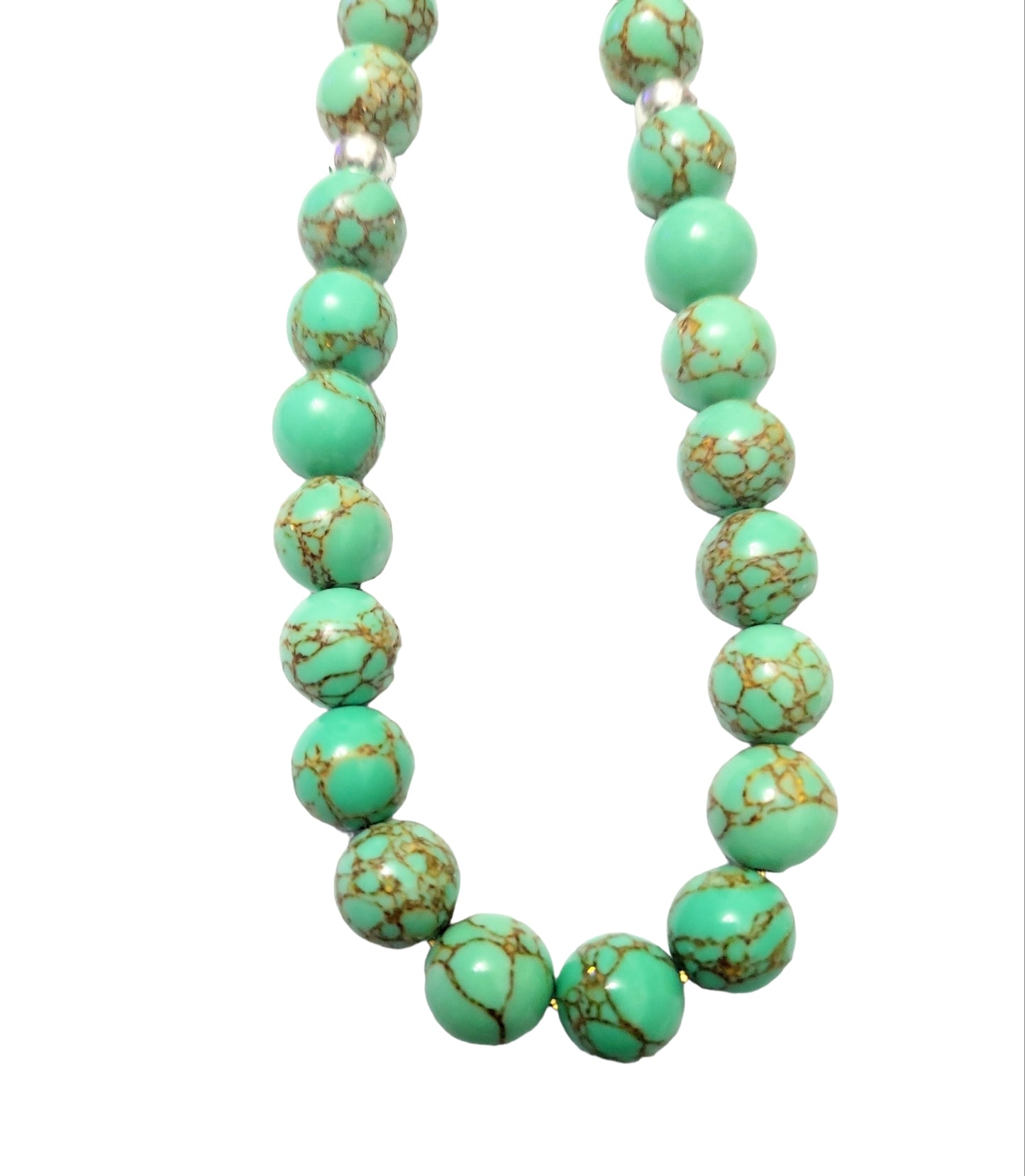 Cuentas de tasbih turquesa natural persa oro 24k