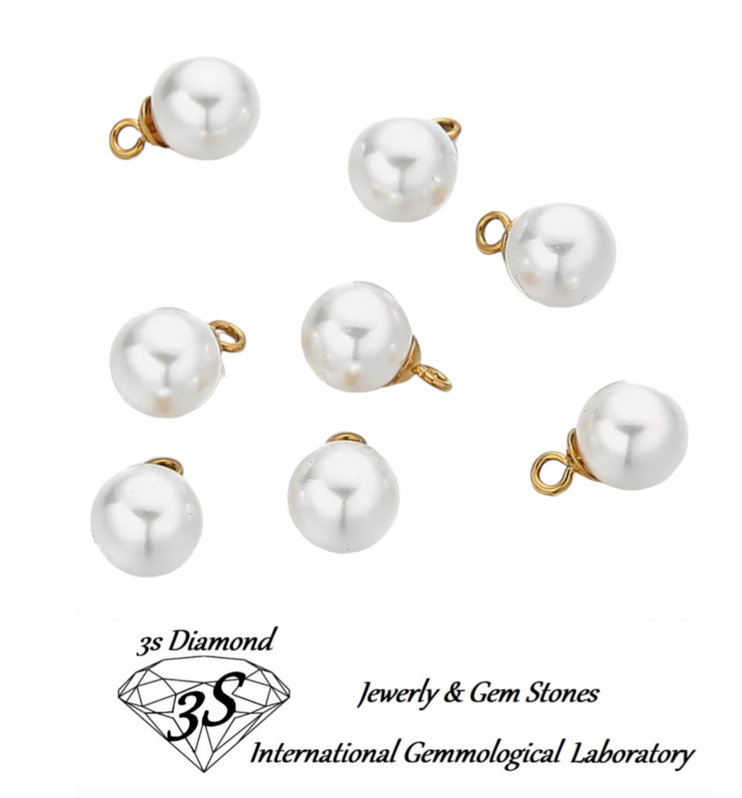 Colgante de oro blanco con perla natural australiana de 9 mm