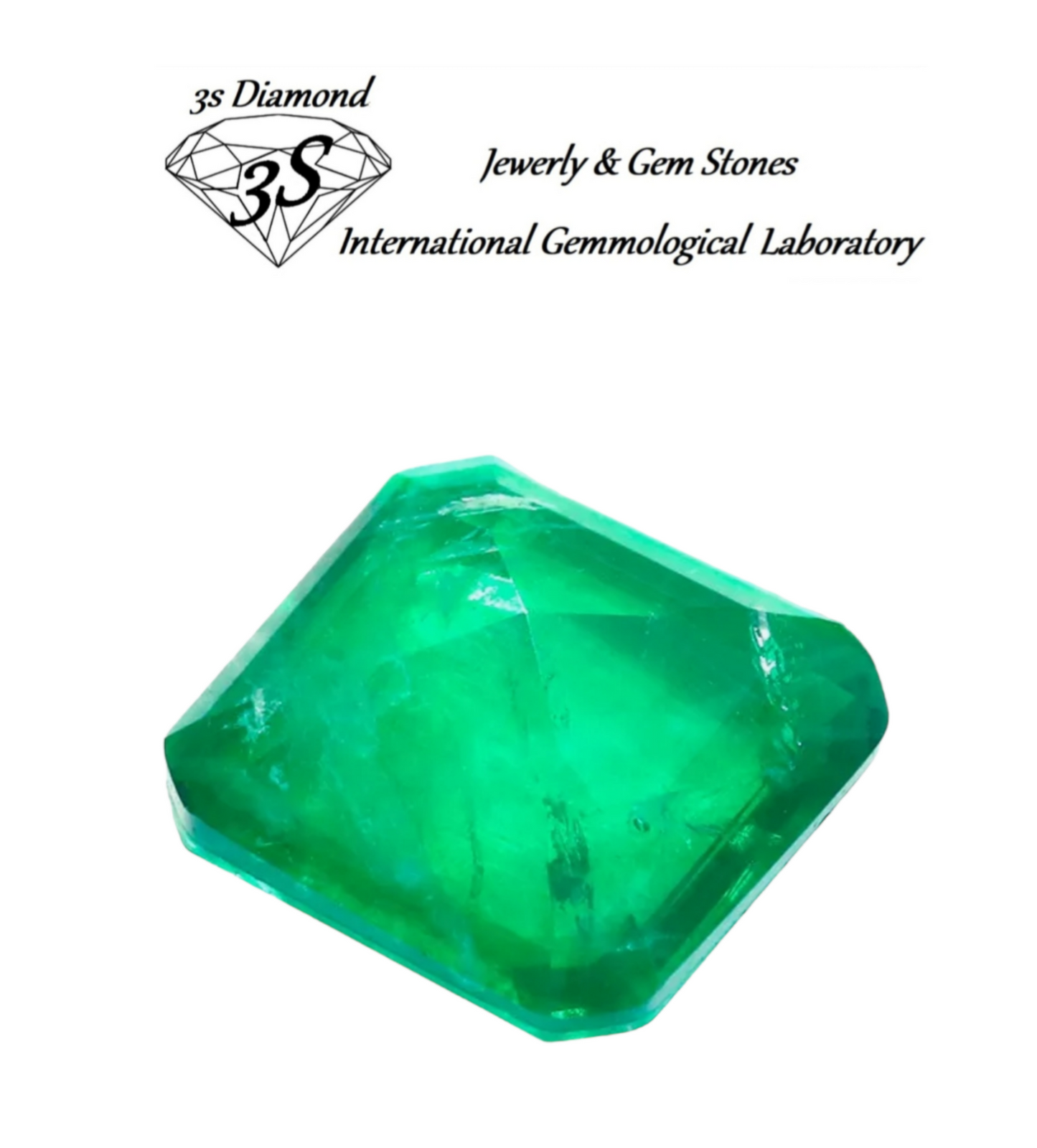 Esmeralda natural talla esmeralda 3,50ct color verde transparente