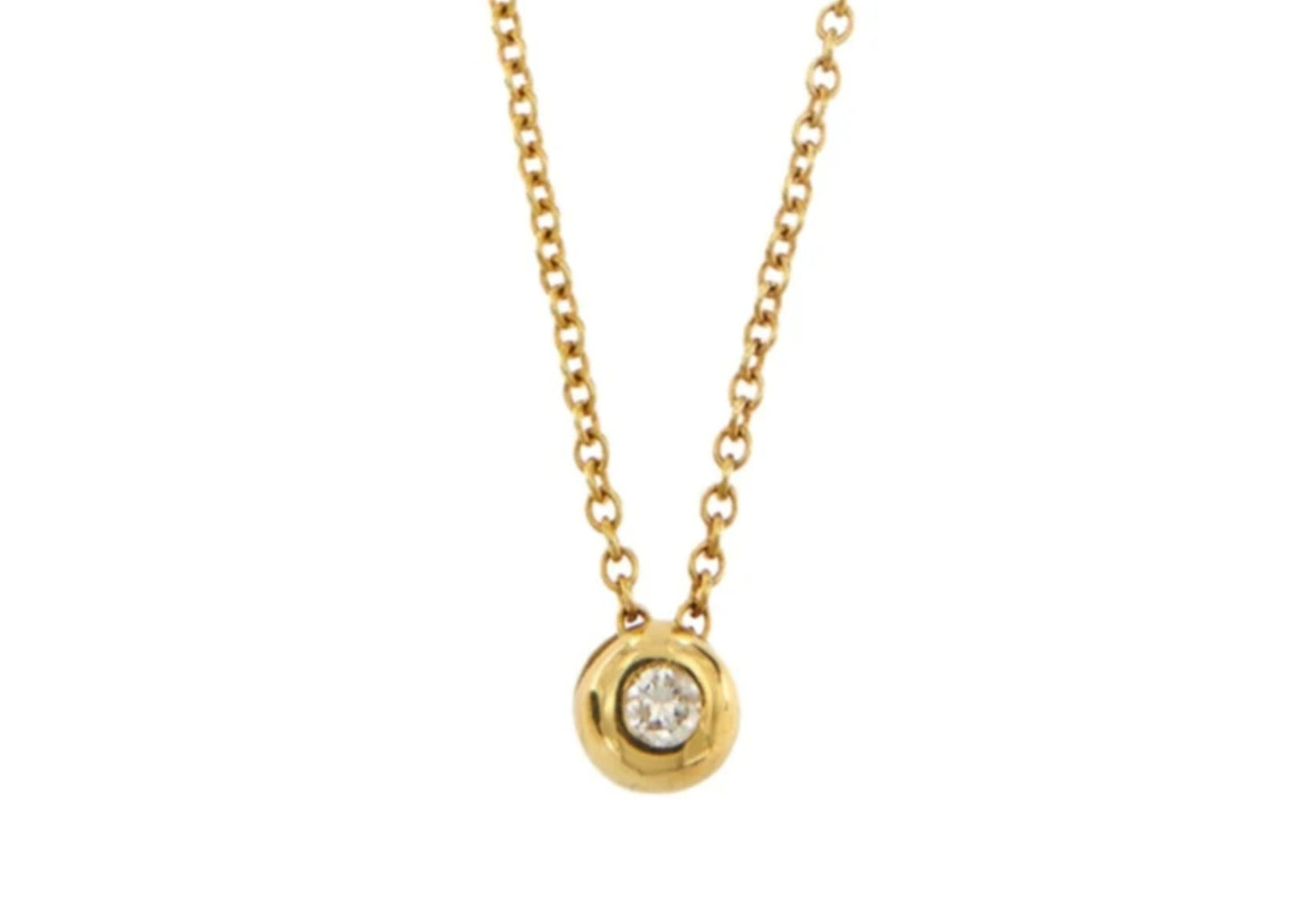 Colgante de cebolla con certificación HRD en oro blanco y diamantes naturales de 0,07 ct