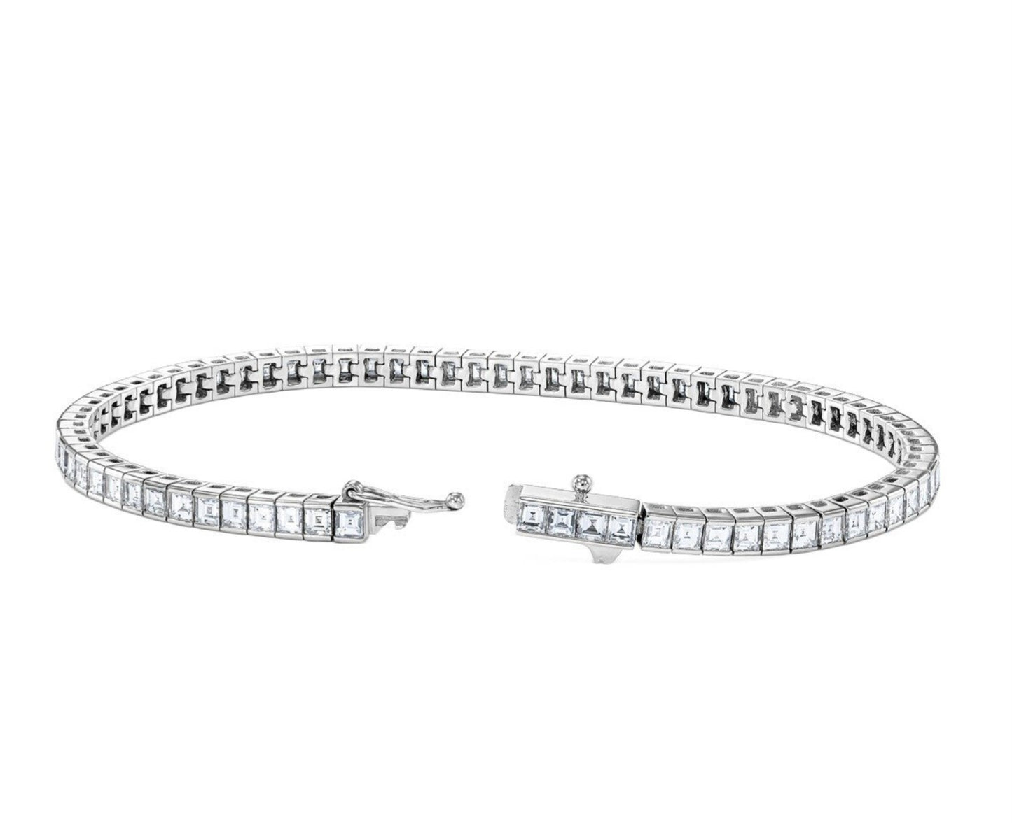 Bracciale tennis - 18 carati Oro bianco - 5.04ct. tw. Diamante (Naturale)