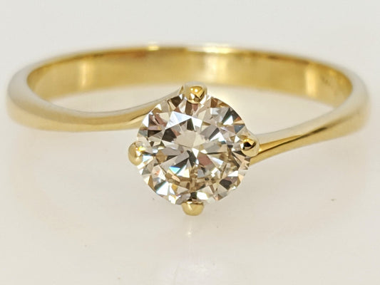 Anello di fidanzamento - 18k giallo - 0.54ct. tw. Diamante (Naturale)