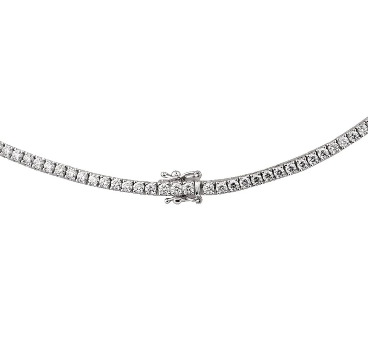 Collana tennis in oro e diamanti naturali 10.91ct certificato IGI