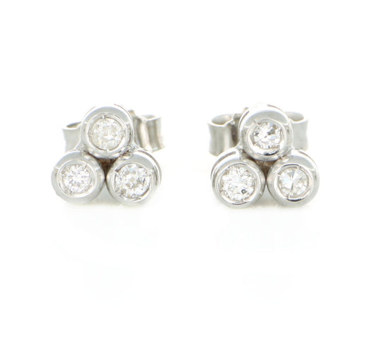 Orecchini - 18 carati Oro bianco 0.60ct Diamante (Naturale) - Diamante