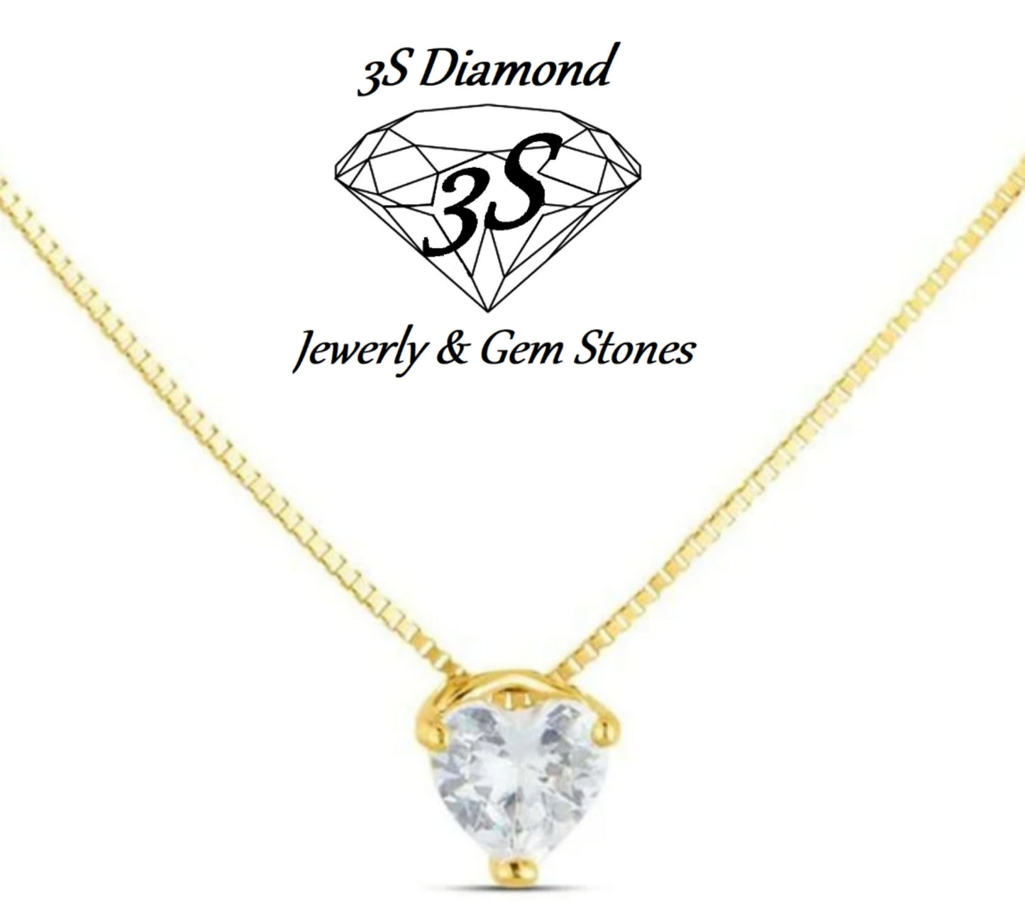 Colgante de punto de luz en oro amarillo de 18 k y diamante natural de talla corazón de 0,15 ct