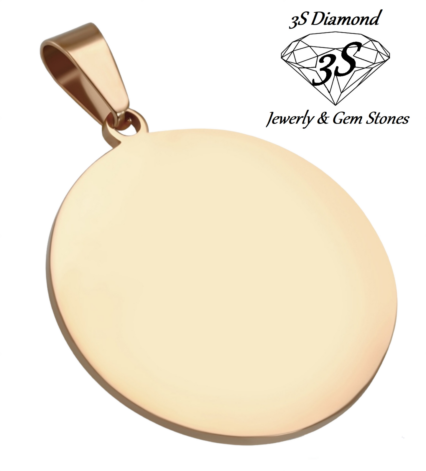 Colgante personalizado oro 18k redondo 2cm