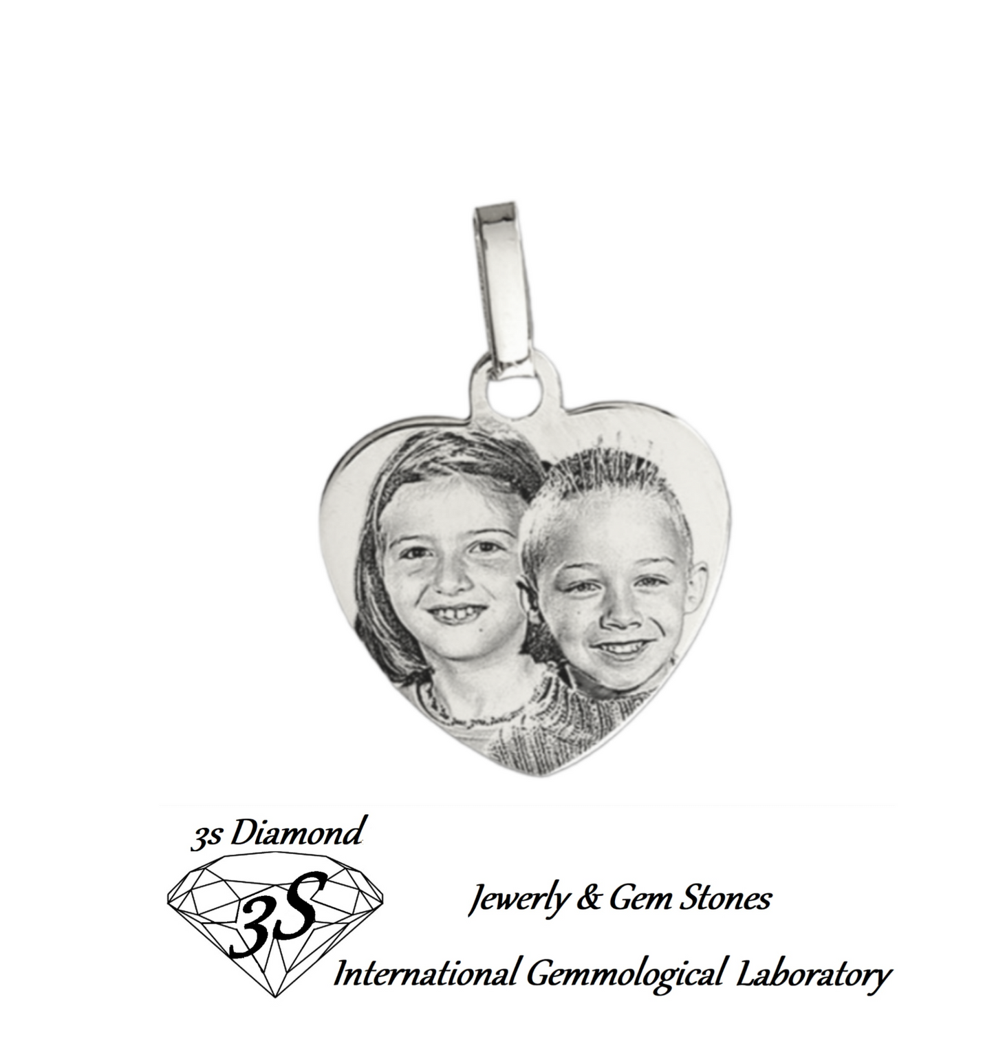 Colgante personalizado oro 18k corazón 2cm