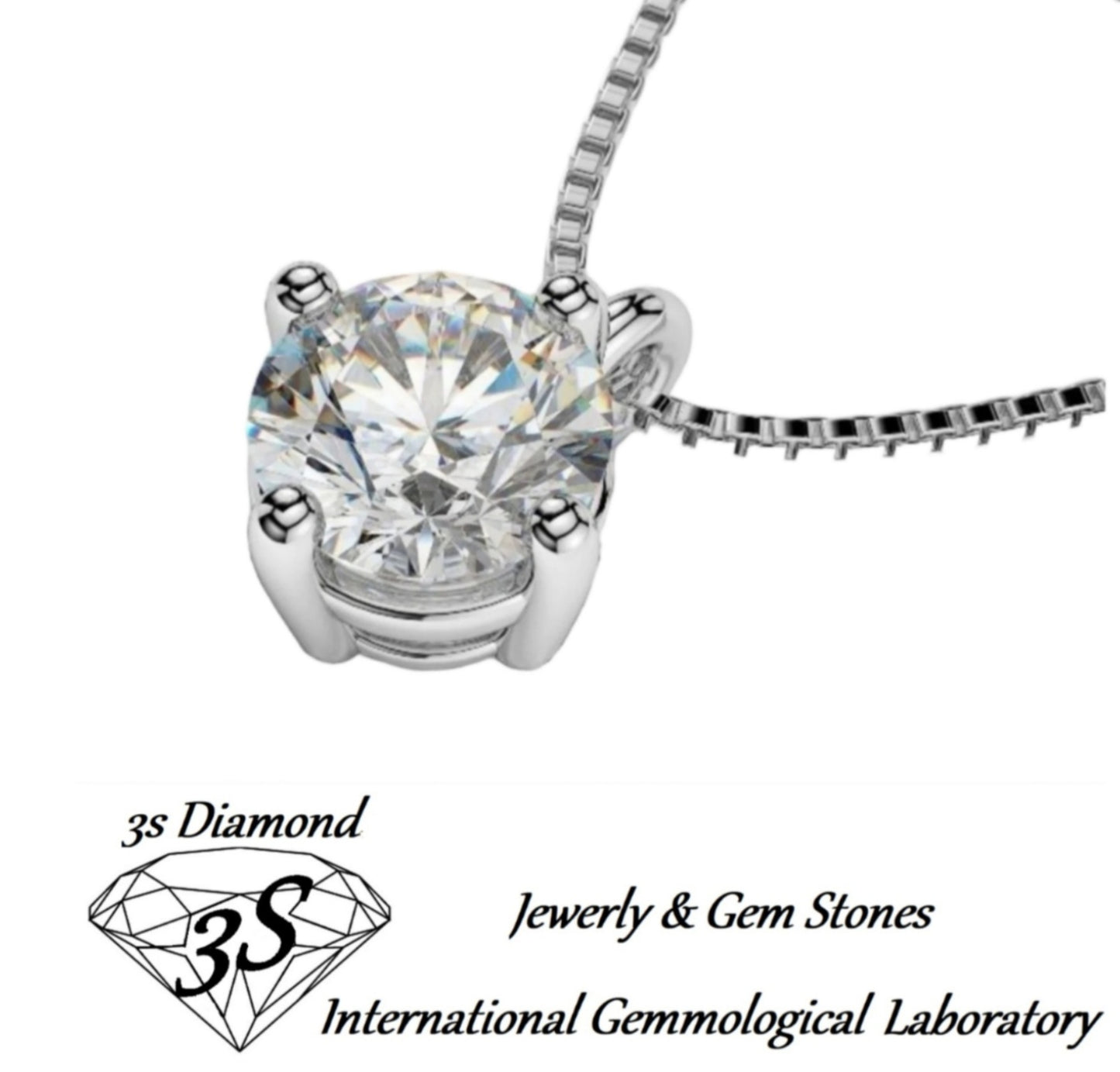 Colgante punto de luz en oro blanco de 18 k con diamantes naturales de 0,10 ct