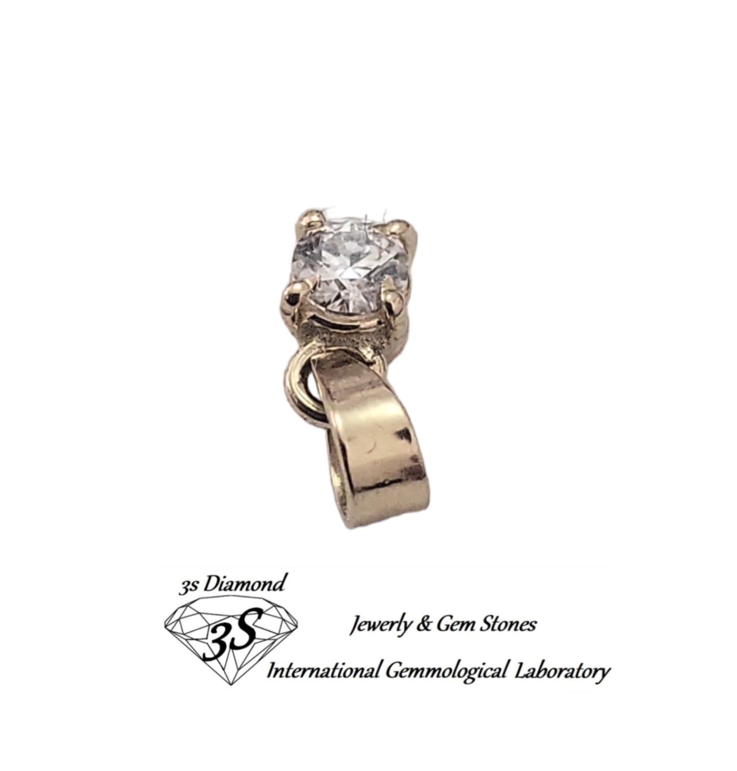 Colgante de punto de luz en oro amarillo de 18 k con diamantes naturales de 0,25 ct