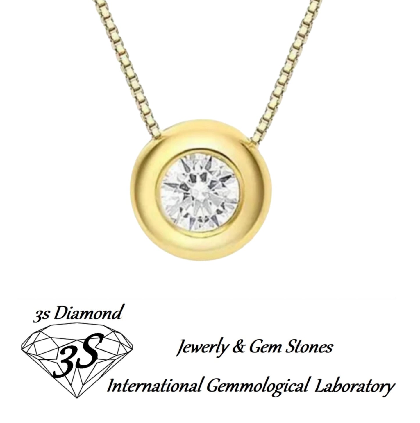 Colgante de punta de luz en forma de cebolla en oro blanco de 18 k y diamante natural de 0,10 ct